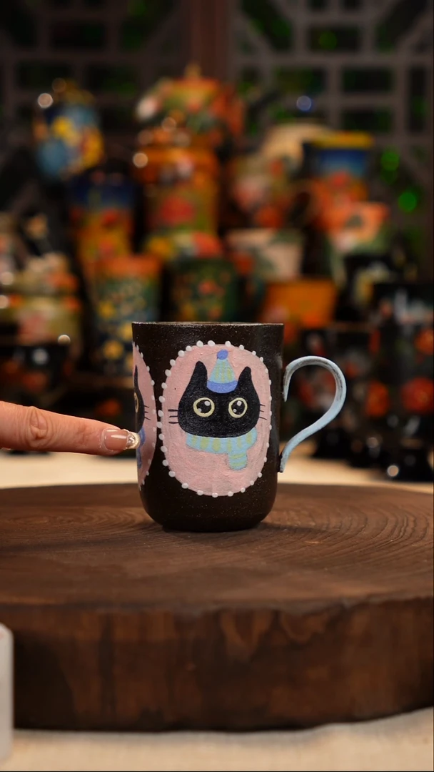 油画    釉下彩   杯子