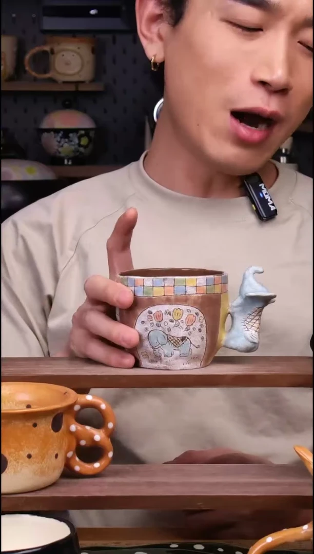 杯子景德镇可爱设计师款陶瓷