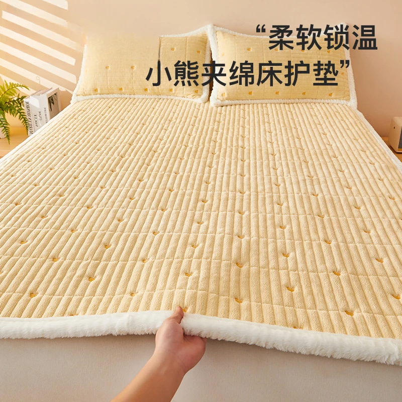 睡丽梦A类牛奶绒床垫软垫家用珊瑚绒羊羔绒垫被褥子加绒床褥垫褥