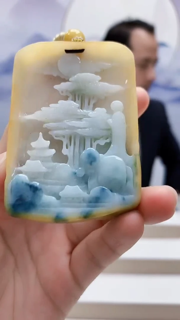 未镶嵌定制翡翠4957lr-毛货挂件12