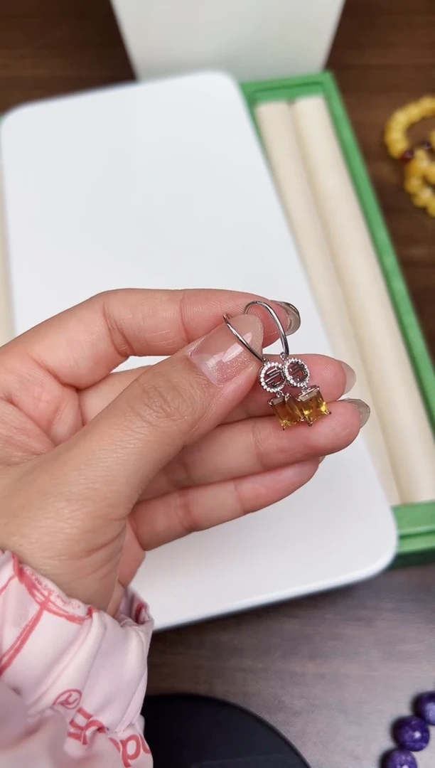 未镶嵌耳饰水晶悦3948