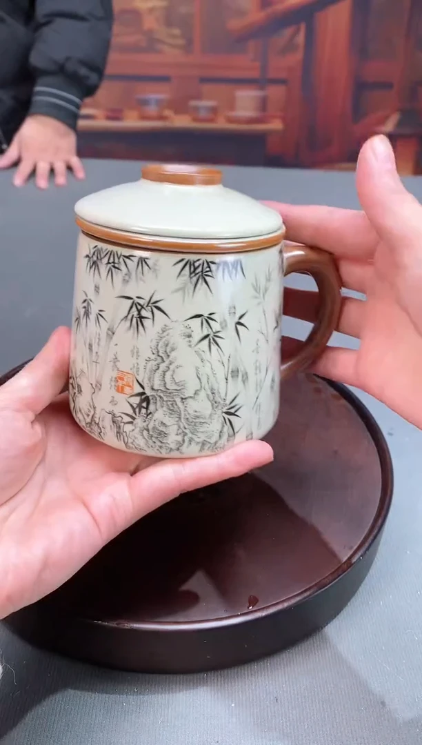 【闪购商品】永鑫茶器精选@@@@@@@@@墨竹办公杯