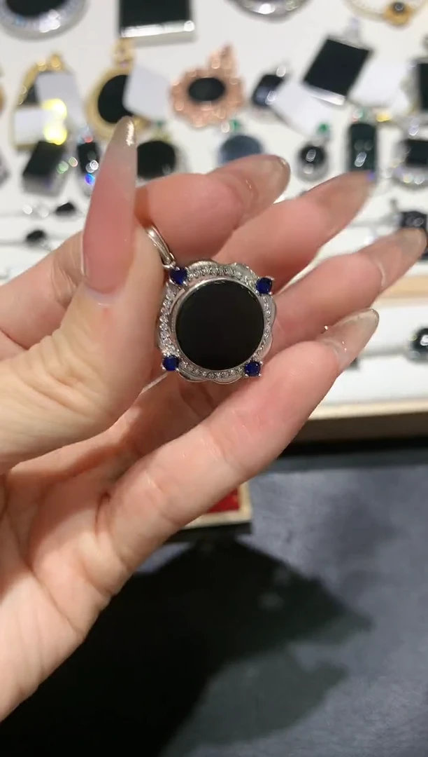 【闪购商品】翡翠吊坠(不含链)银S925镶嵌10多人多样性随机发货1件