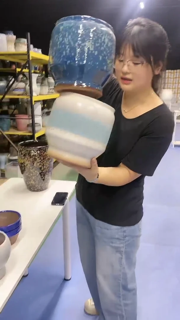 宜兴紫砂粗陶花盆
