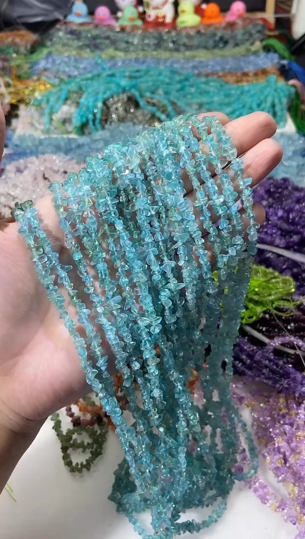 水晶珠宝半成品未镶嵌小蓝磷灰