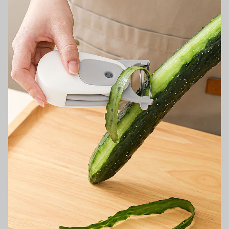 三合一磁吸削皮器去皮神器不锈钢家用苹果瓜刨厨房专用多功能刮皮