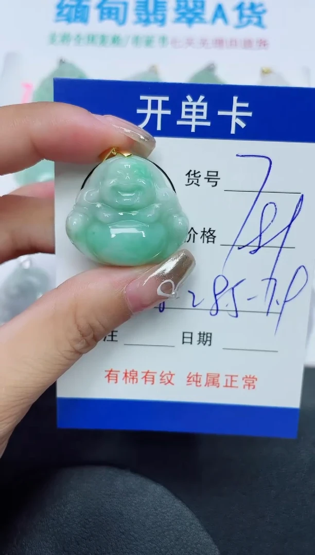 翡翠未镶嵌吊坠(赠链)7