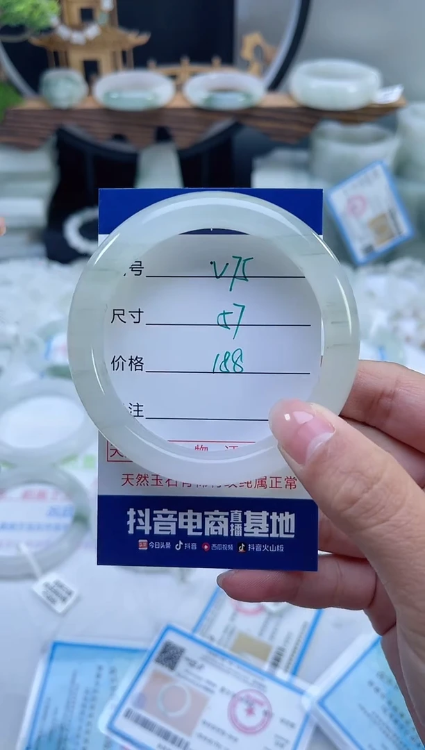 未镶嵌手镯石英质玉（天山翠）75