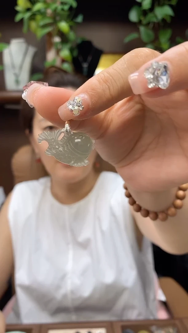 未镶嵌岫玉吊坠多样性发货其中发一鱼