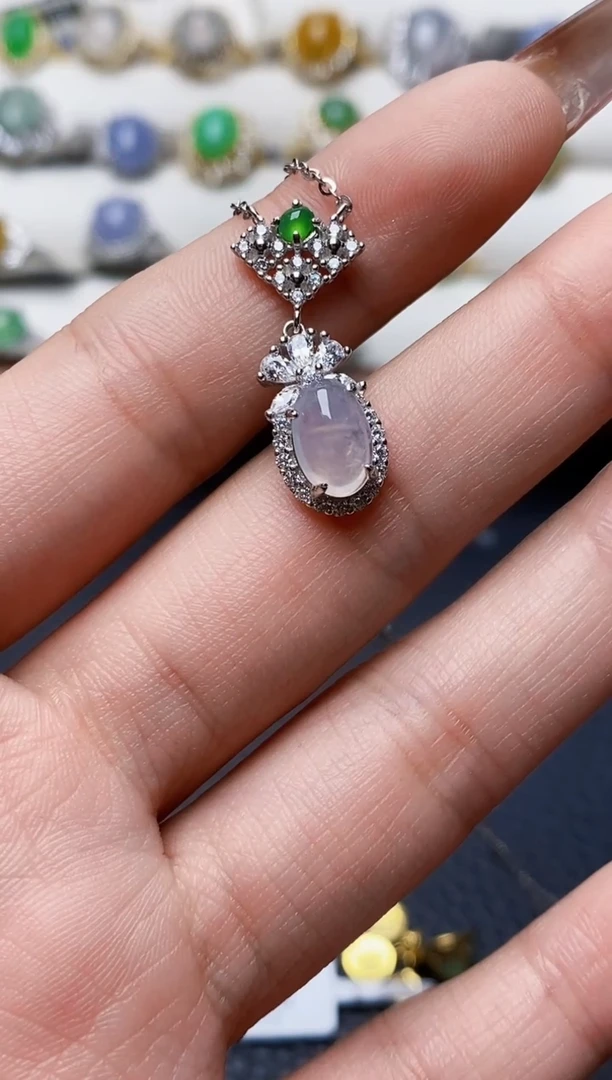 银S925镶嵌戒指翡翠6888