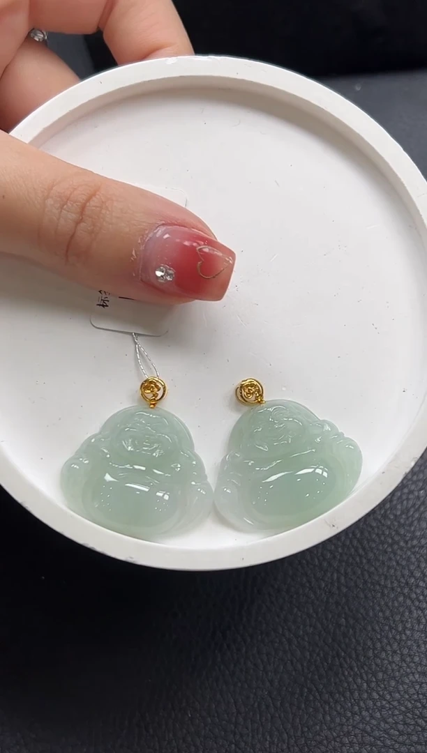 【闪购商品】翡翠颈饰18K金镶嵌YM96-1-2佛公多样性发1件