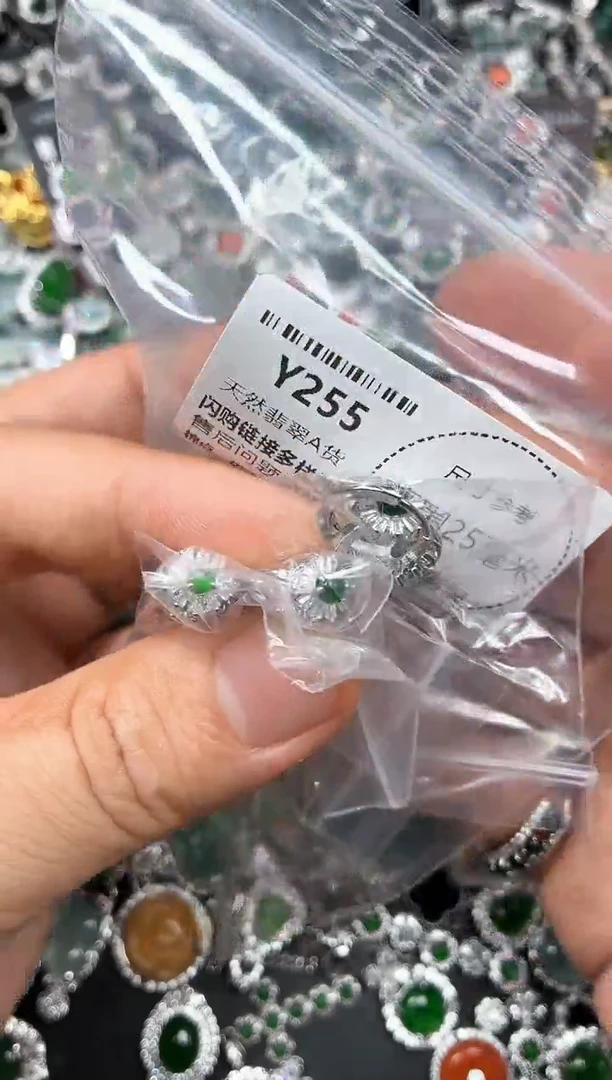 翡翠未镶嵌颈饰Y255耳扣 多样性发其一