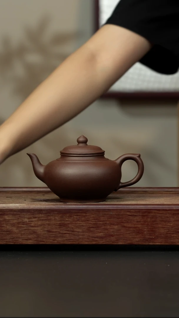 紫砂茶壶老紫泥 笑樱