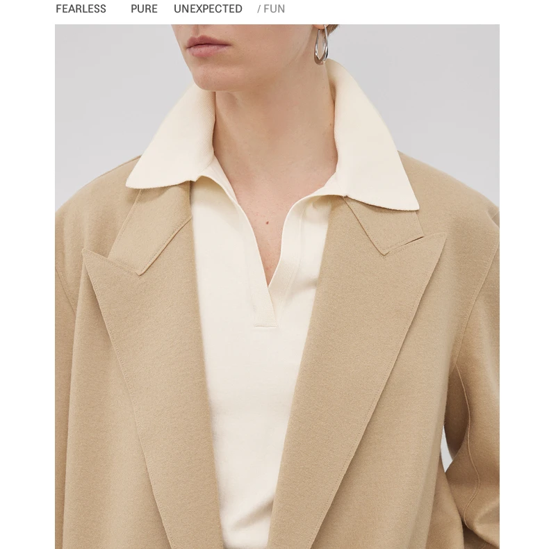 LESS绵羊毛西装简约休闲宽松无扣西服外套2N9712990