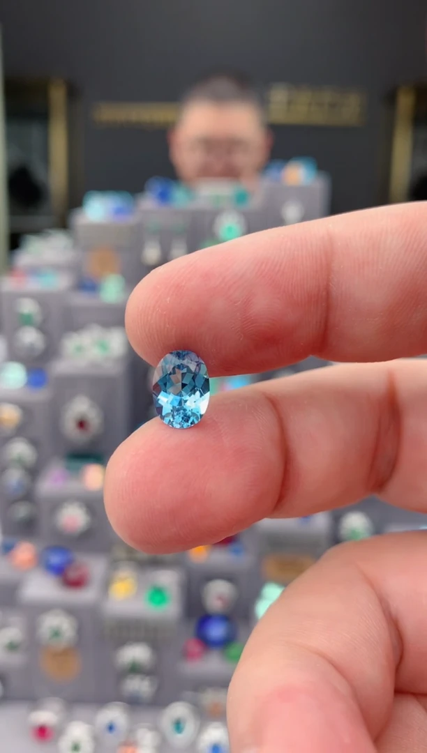裸石海蓝宝石1.7ct 海蓝宝石 定制