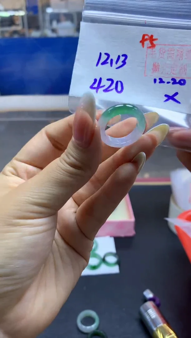 未镶嵌定制翡翠戒圈#420元-毛货需精细抛光