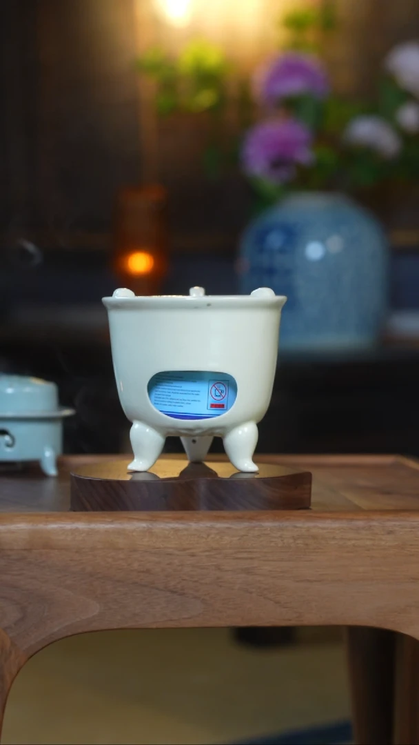 茶具苏打釉三足温茶炉