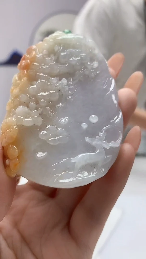 【闪购商品】定制翡翠未镶嵌4812DD-毛货挂件49