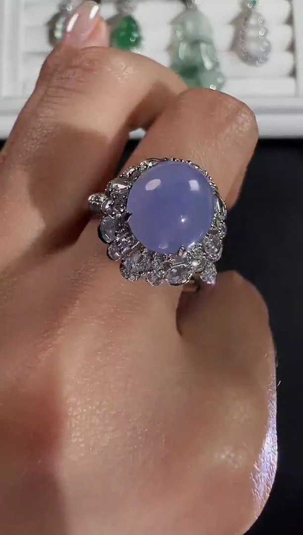 18K金镶嵌戒指翡翠KXJW1223-003