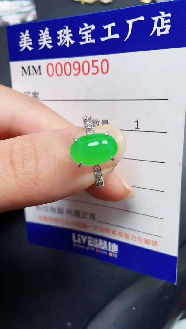 翡翠银S925镶嵌颈饰9050