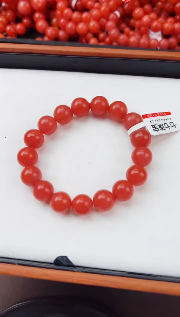 【闪购商品】南红玛瑙手串未镶嵌保山杨柳滴水洞哑光手串 12+