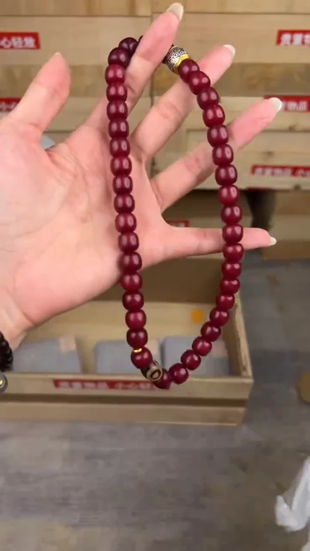 大唐红文玩阁天珠红玉菩提提链接@@YS895