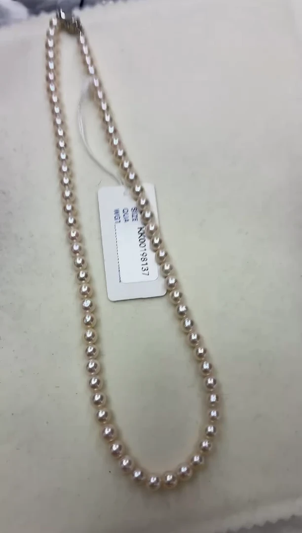 未镶嵌DA海水珍珠羽皇金串链带大证5-6 ss030