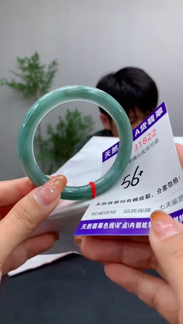 未镶嵌手镯翡翠有纹，完美者勿拍