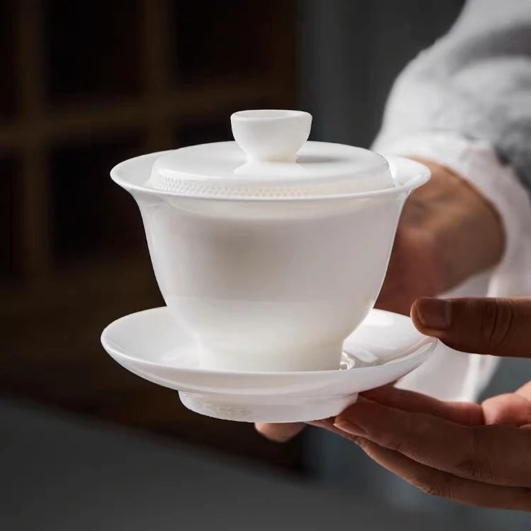 360度C287纯白平头盖碗SD