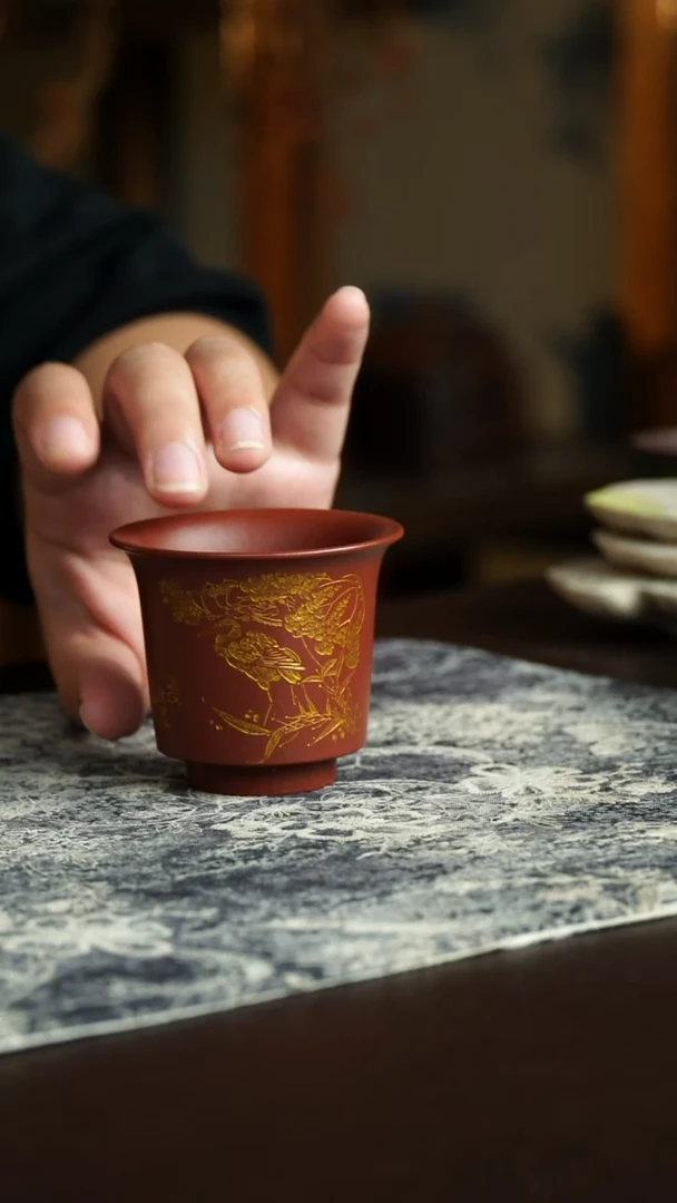 茶杯紫砂21号宜兴紫砂原矿作品