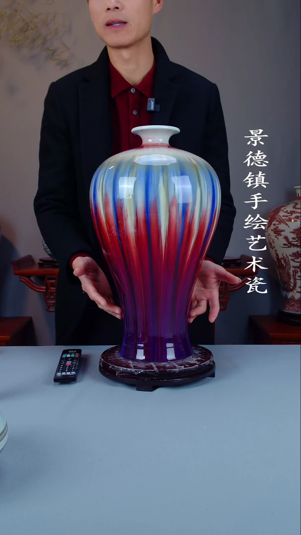 摆件陶景德镇手工手绘陶瓷摆件36