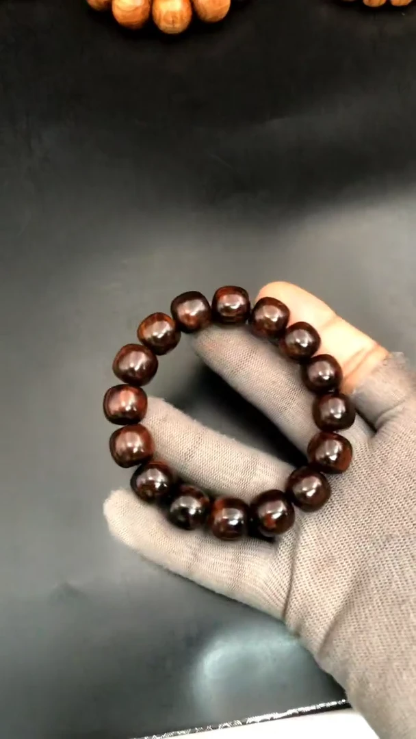 黄花梨/降香黄檀手串/手链海黄野紫油老料1314沉水精串