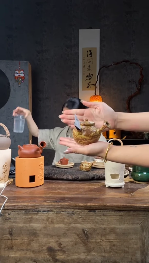 全手工潮州砂铫壶草木灰急须壶076