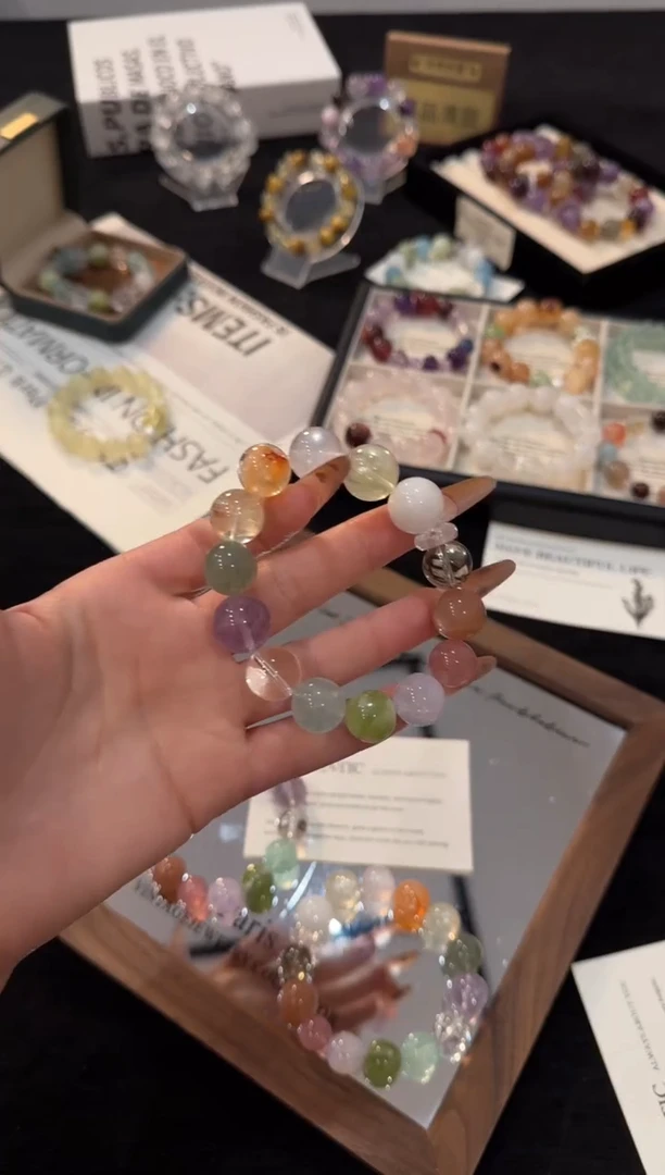 未镶嵌手链水晶多宝x2690