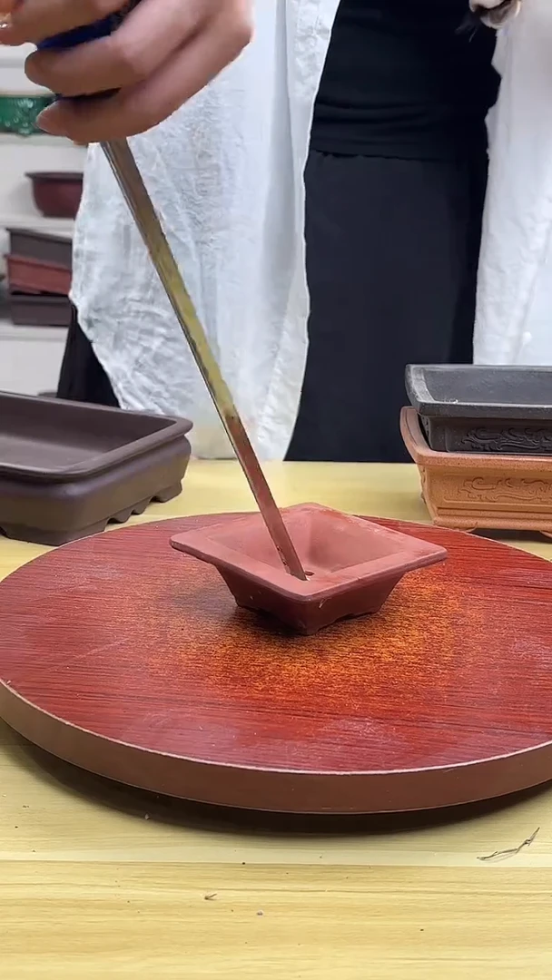 紫砂花盆浅草紫砂花盆微瑕