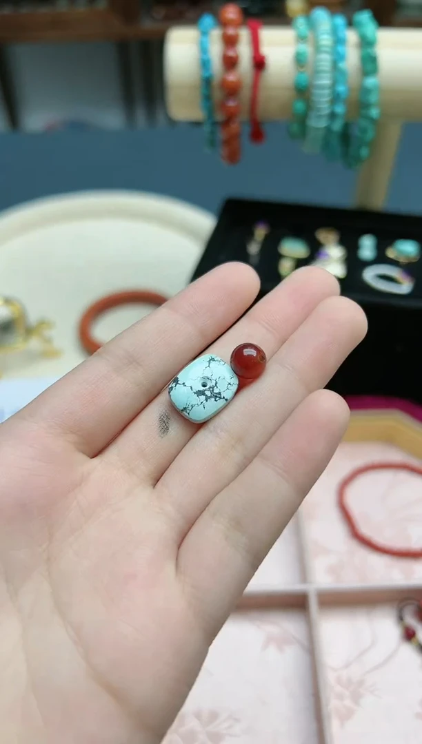 【闪购商品】玛瑙/玉髓配饰未镶嵌玛瑙方扣配饰*1 ZD小泥巴