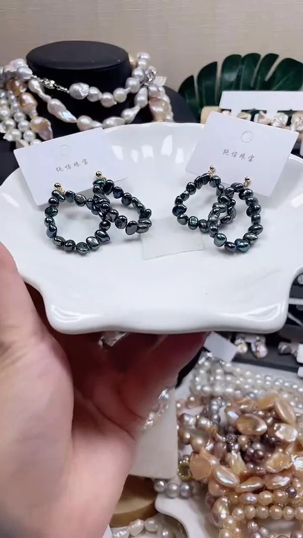 未镶嵌耳饰淡水珍珠【纯恬饰品】（多样性发货发一）