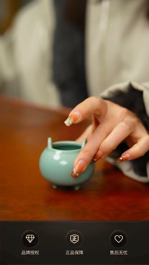 其他仿古支钉迷你胖香炉不完美简装