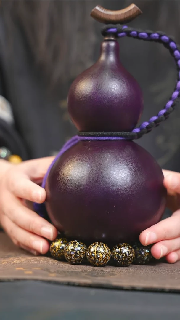 【闪购商品】YQ137大漆酒葫芦不包手串及旋转底座