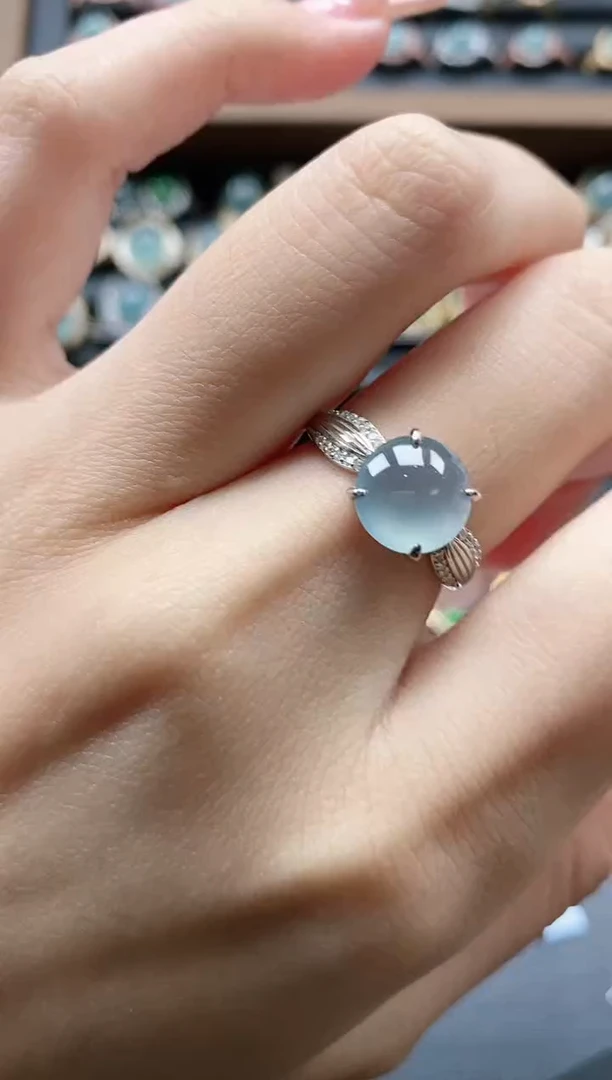 【闪购商品】翡翠戒指银S925镶嵌5151-20