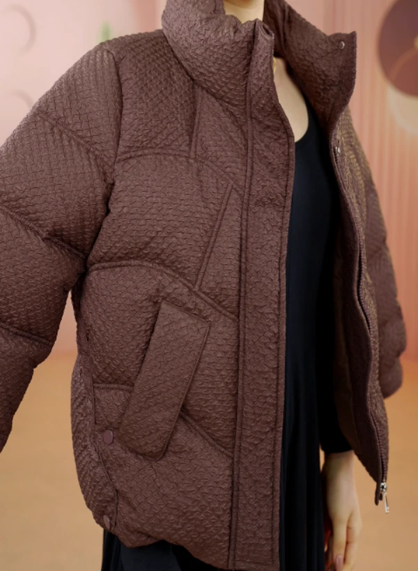 2024杭州正品专柜冬季上新修身气质减龄保暖加厚羽绒服ZF-R013