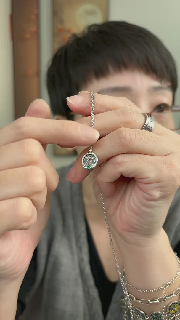 无链子925银人像套链40+5厘米57