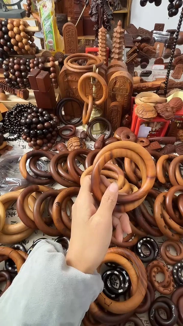 枣木大*哥乾坤圈桃木70圈口fuli 一物一拍