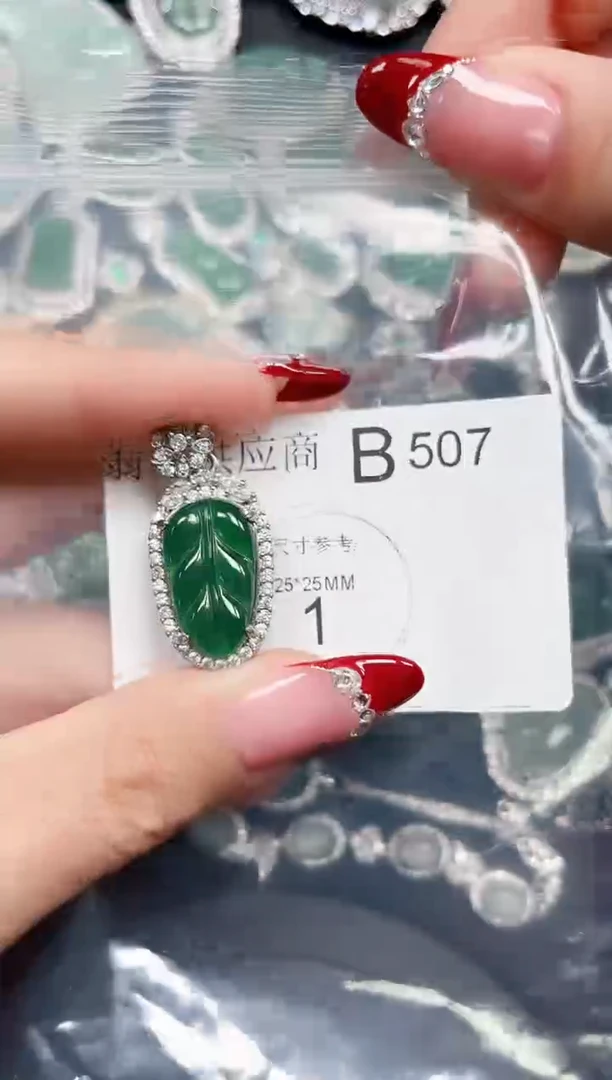 【闪购商品】翡翠颈饰未镶嵌赠皮绳507