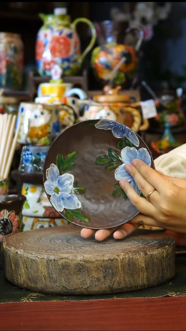 陶瓷206景德镇手工手绘釉下彩