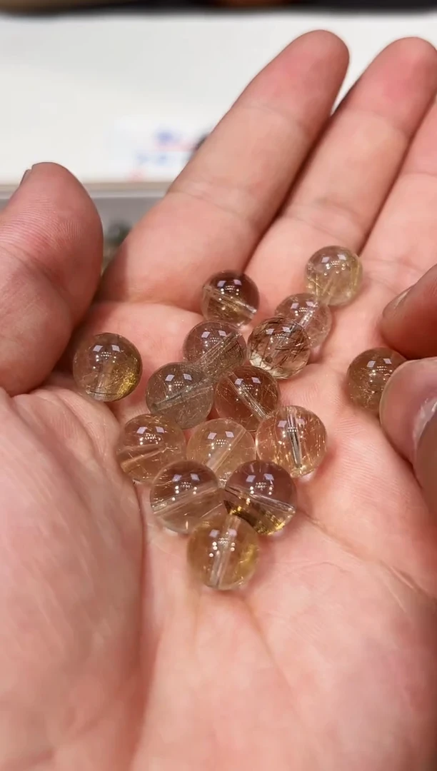 水晶手链未镶嵌A3发晶单珠一颗随机发10+mm