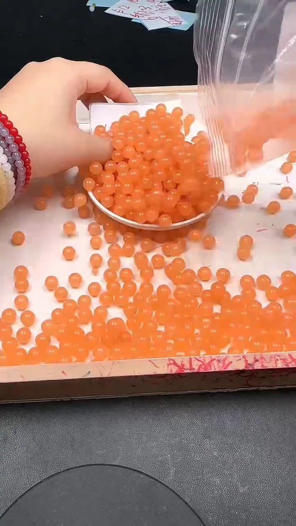 未镶嵌南红玛瑙珠宝半成品冰柿子红N30卡8mm散珠25颗