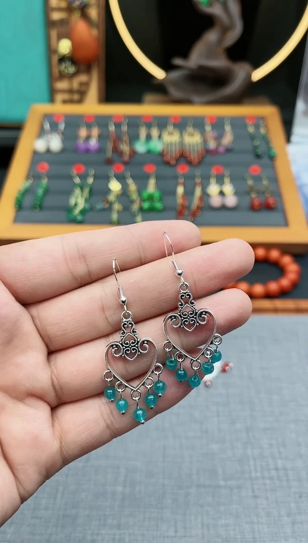 【闪购商品】玛瑙/玉髓耳钉银S925镶嵌423a000