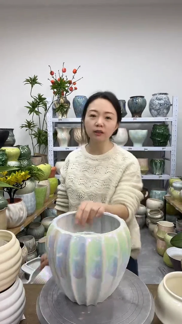 11.26陶瓷花盆直播链接高20.  口  17