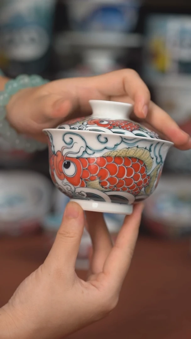 老师作品 二才盖碗内绘龙  （宠粉福利 ）